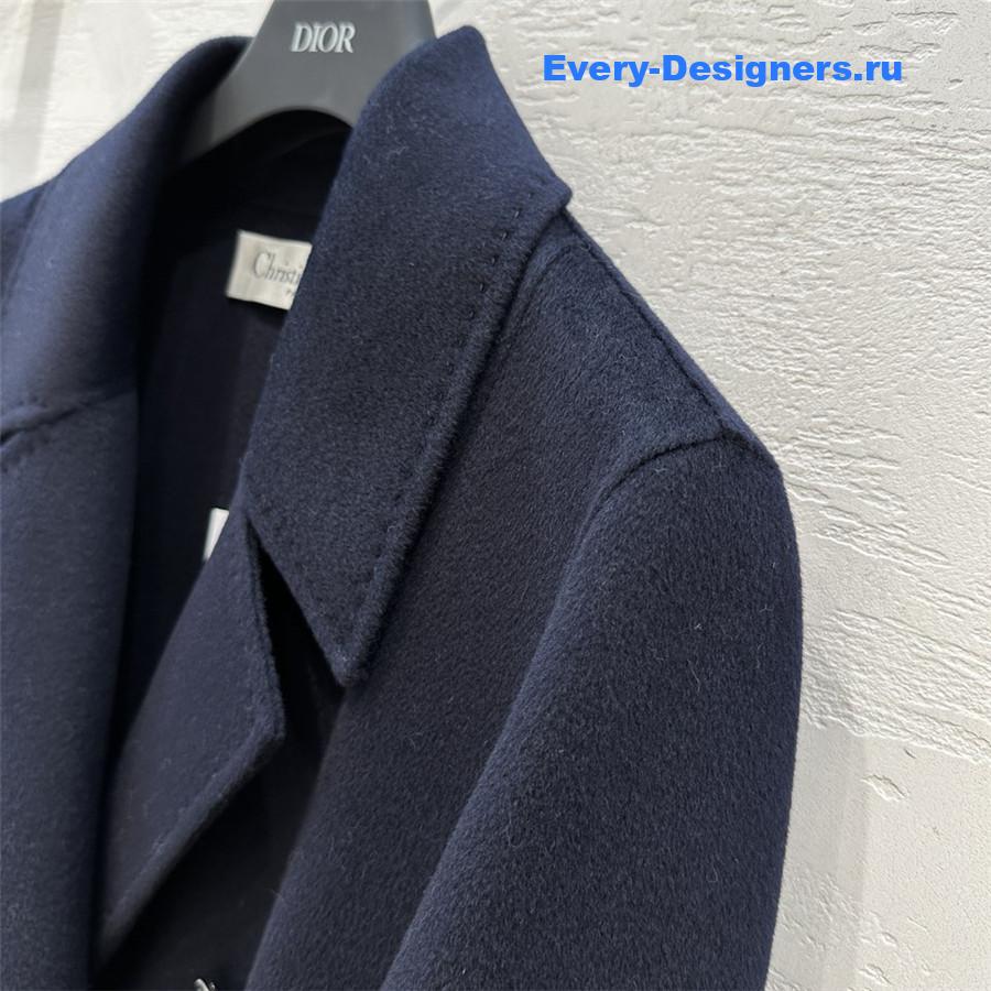 D10r double-breasted cashmere coat