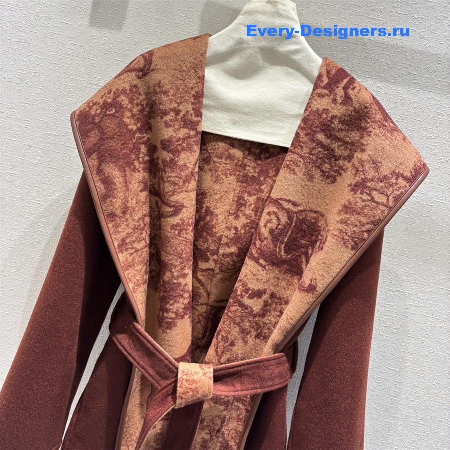 D10r hooded short wool coat