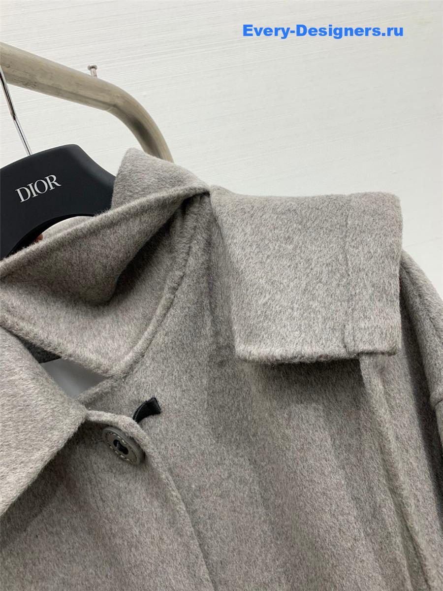 Jil sander hooded cashmere coat