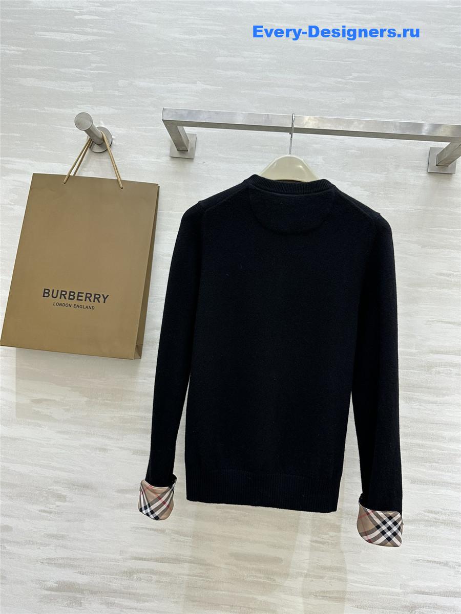 Bv*b*rry check wool knit cardigan black