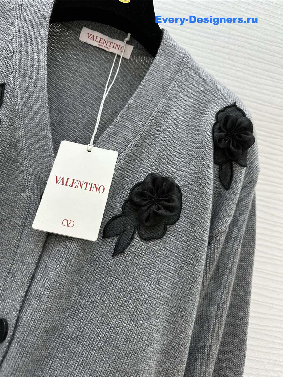 Va1e*ntin0 embroidered wool cardigan