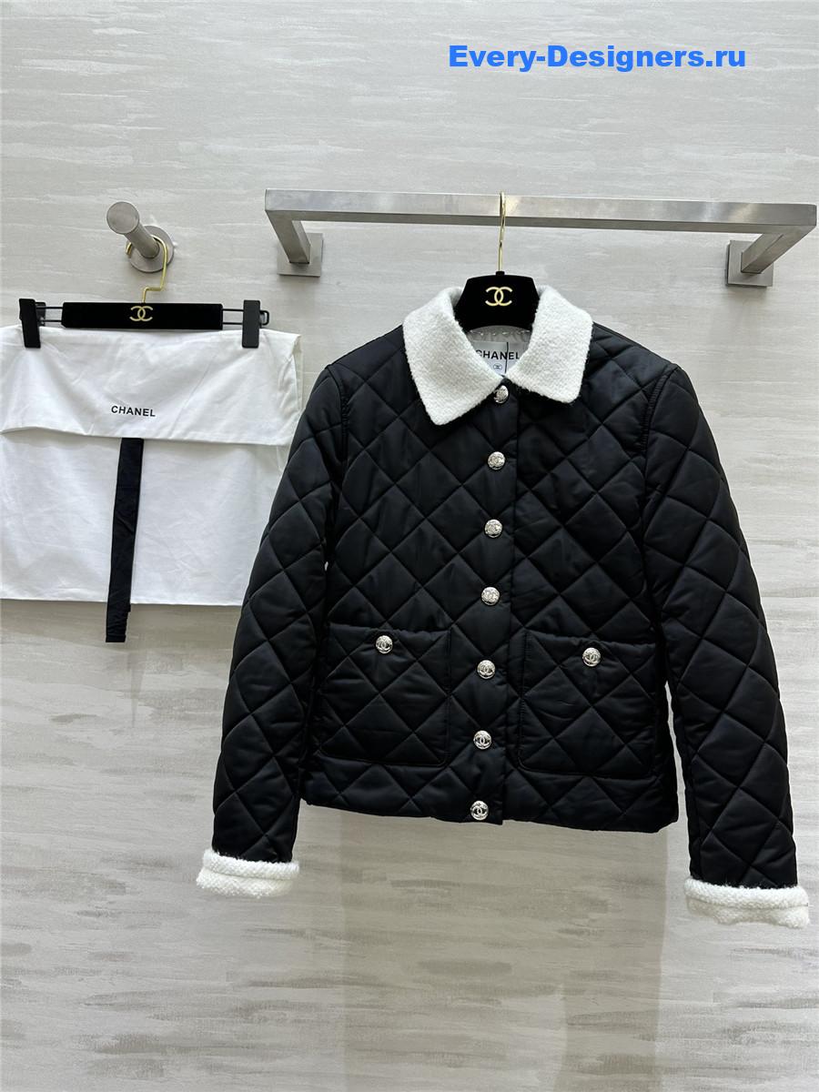 ch**el lapel D1am0nd quilted jacket