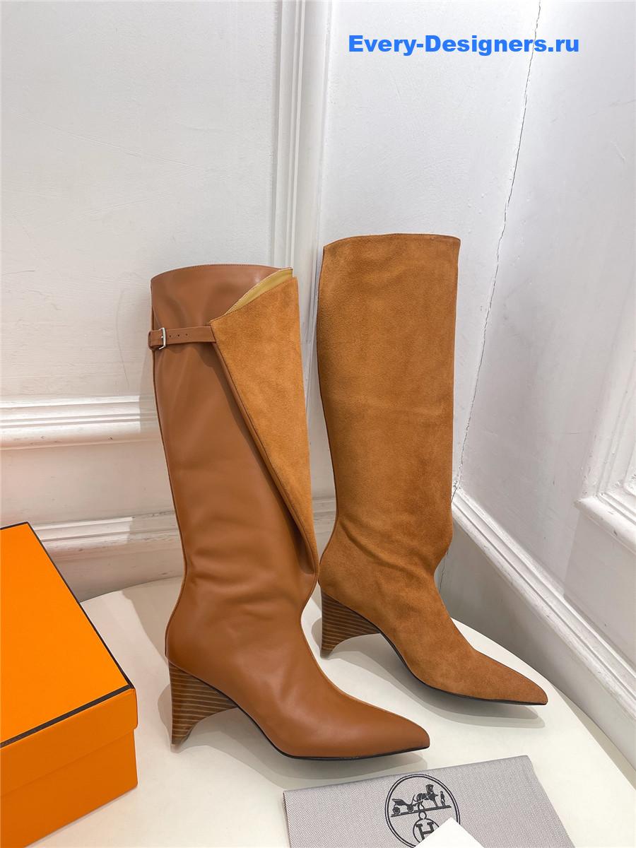 H**me5 brown suede hanae 85 long boots