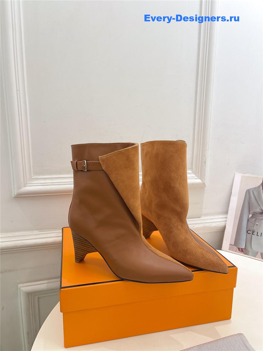 H**me5 brown suede hanae 85 ankle boots