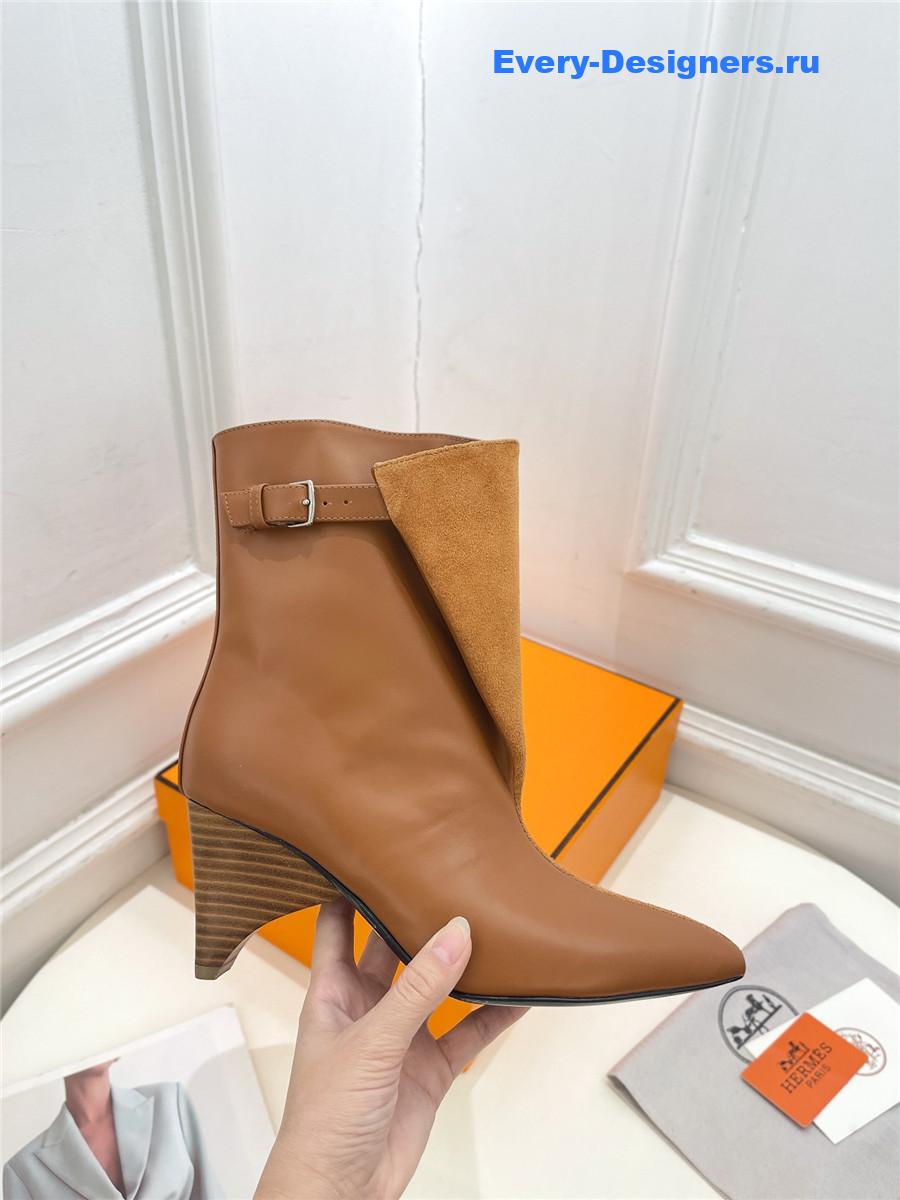 H**me5 brown suede hanae 85 ankle boots