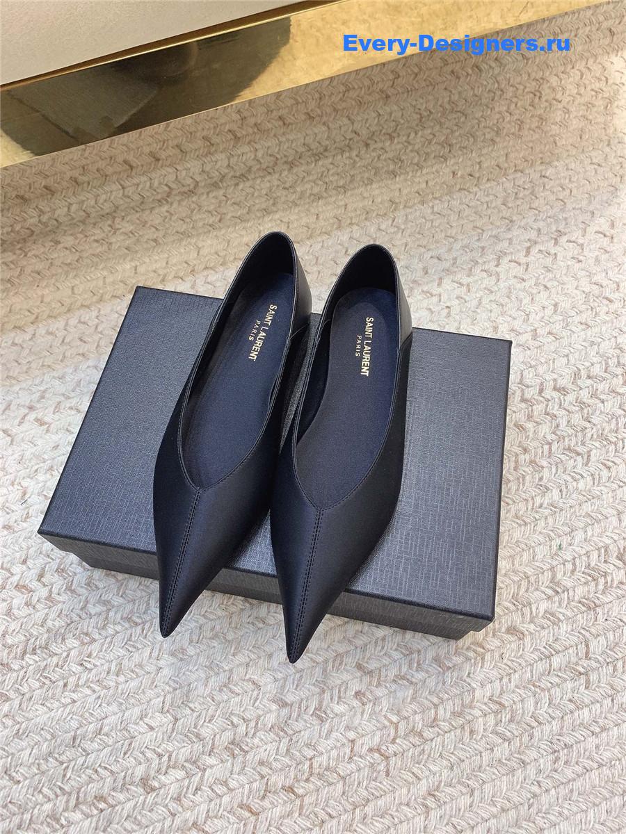 Y51 nour black nappa leather slippers