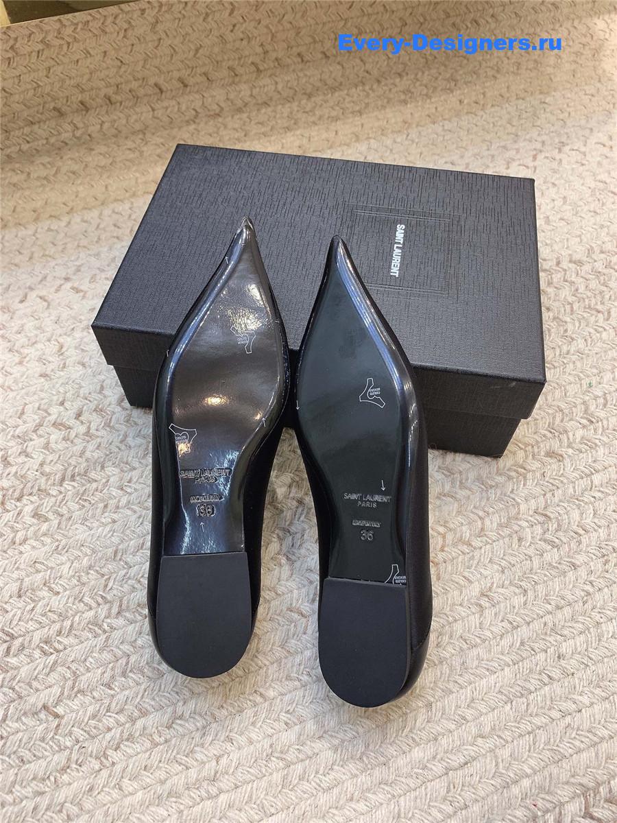 Y51 nour black nappa leather slippers