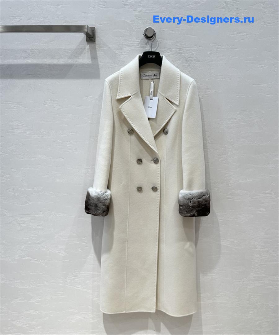 D10r double-breasted cashmere coat