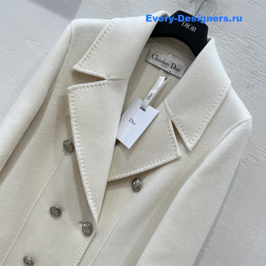 D10r double-breasted cashmere coat