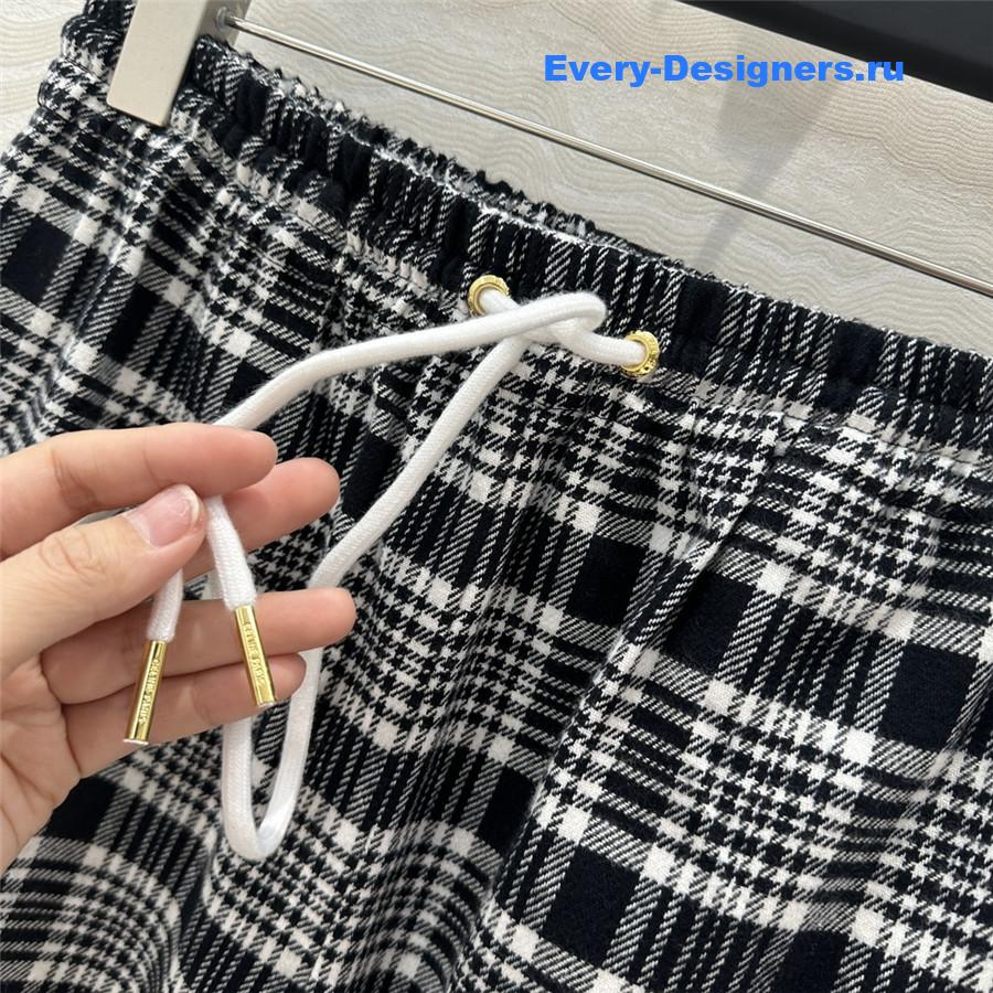 Ce1i*e wool checked straight-leg pants
