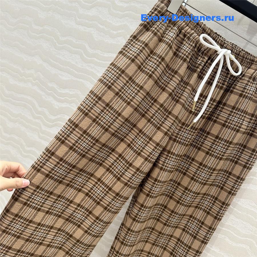 Ce1i*e wool checked straight-leg pants