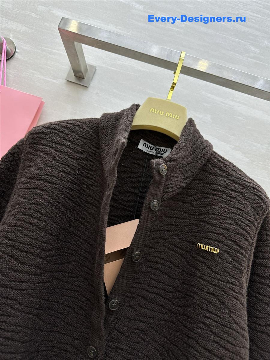 M1um1u wool cardigan jacket
