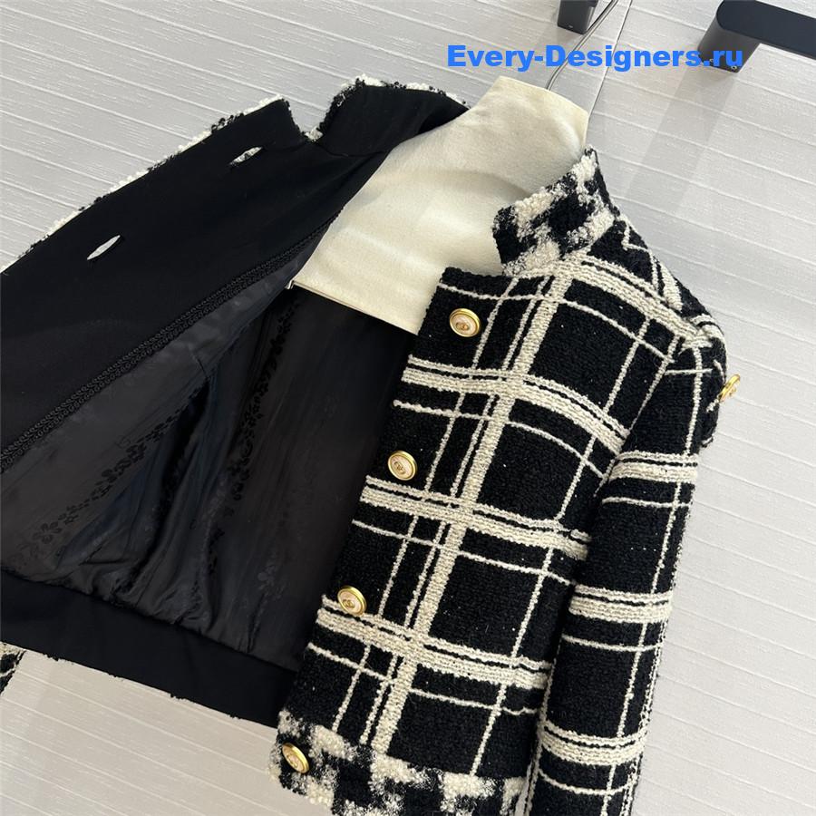 Va1e*ntin0 tweed stand collar jacket