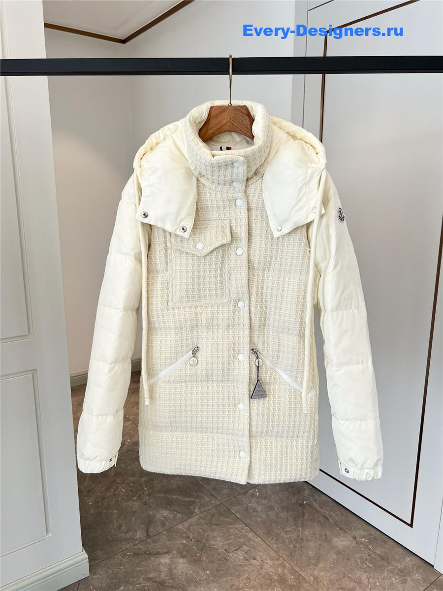Moncler knitted patchwork down jacket