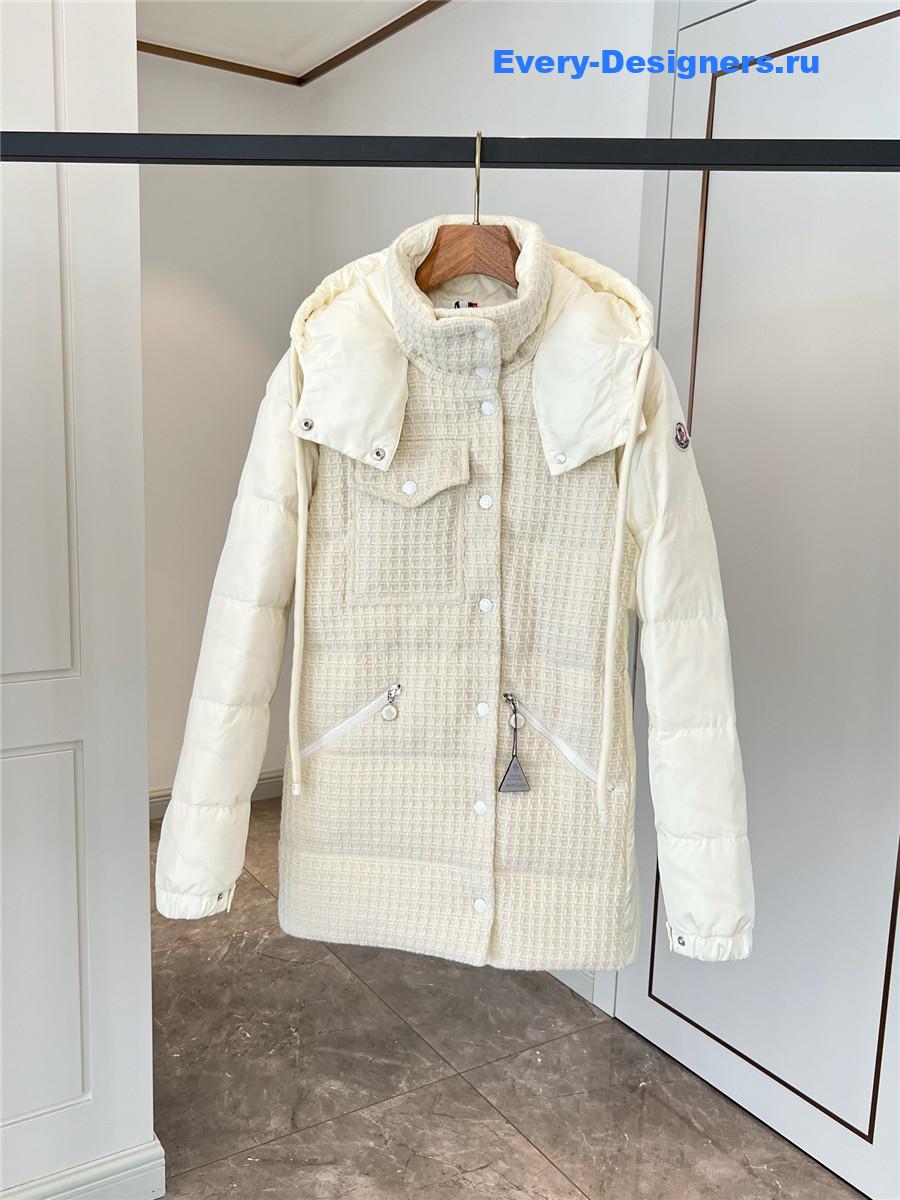 Moncler knitted patchwork down jacket
