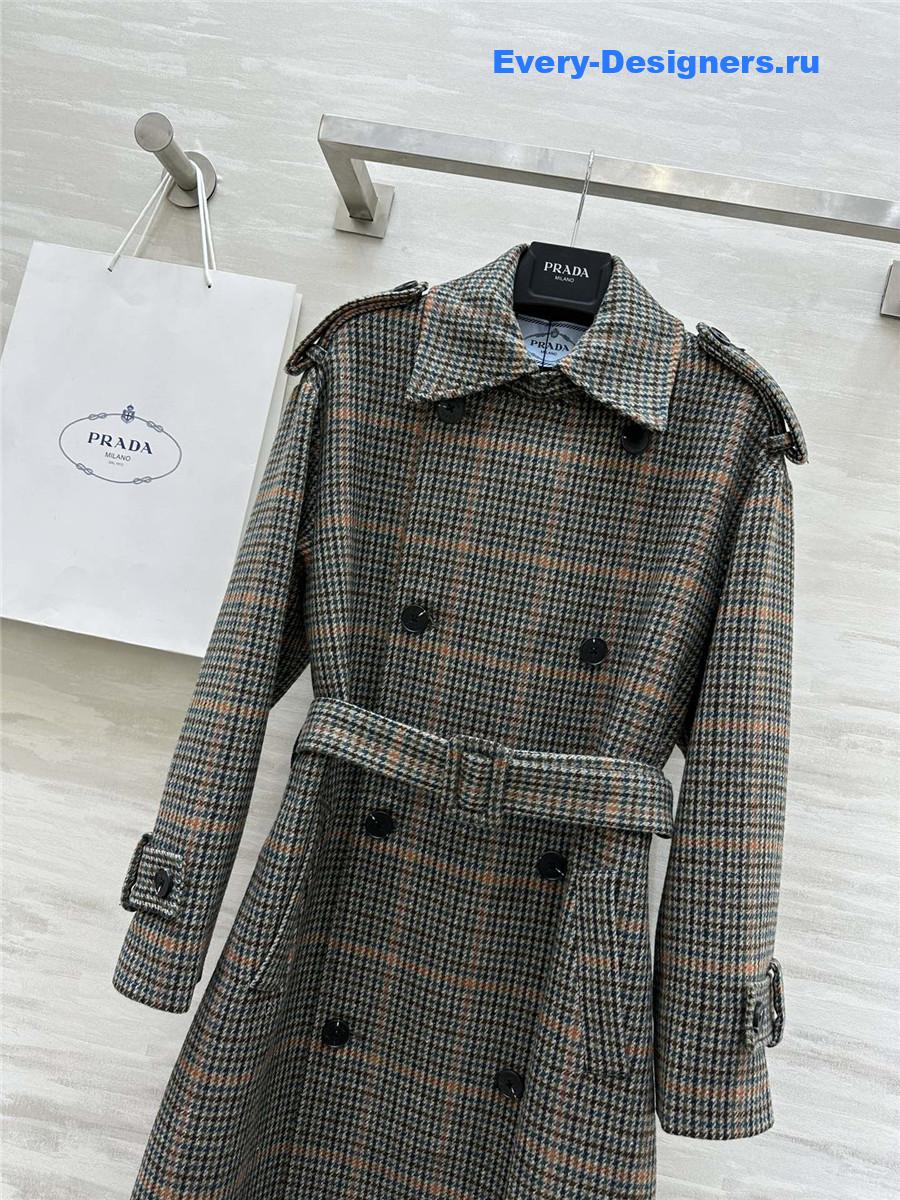 Pra*a wool long trench coat