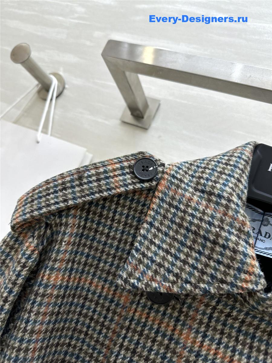 Pra*a wool long trench coat