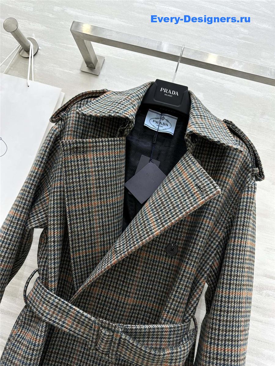 Pra*a wool long trench coat