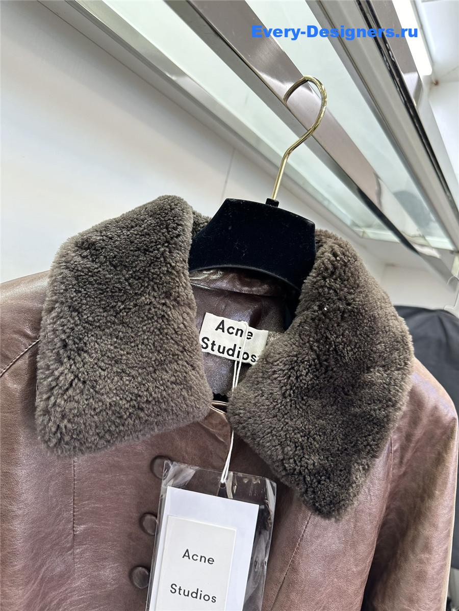 Acne studios sheepskin coat