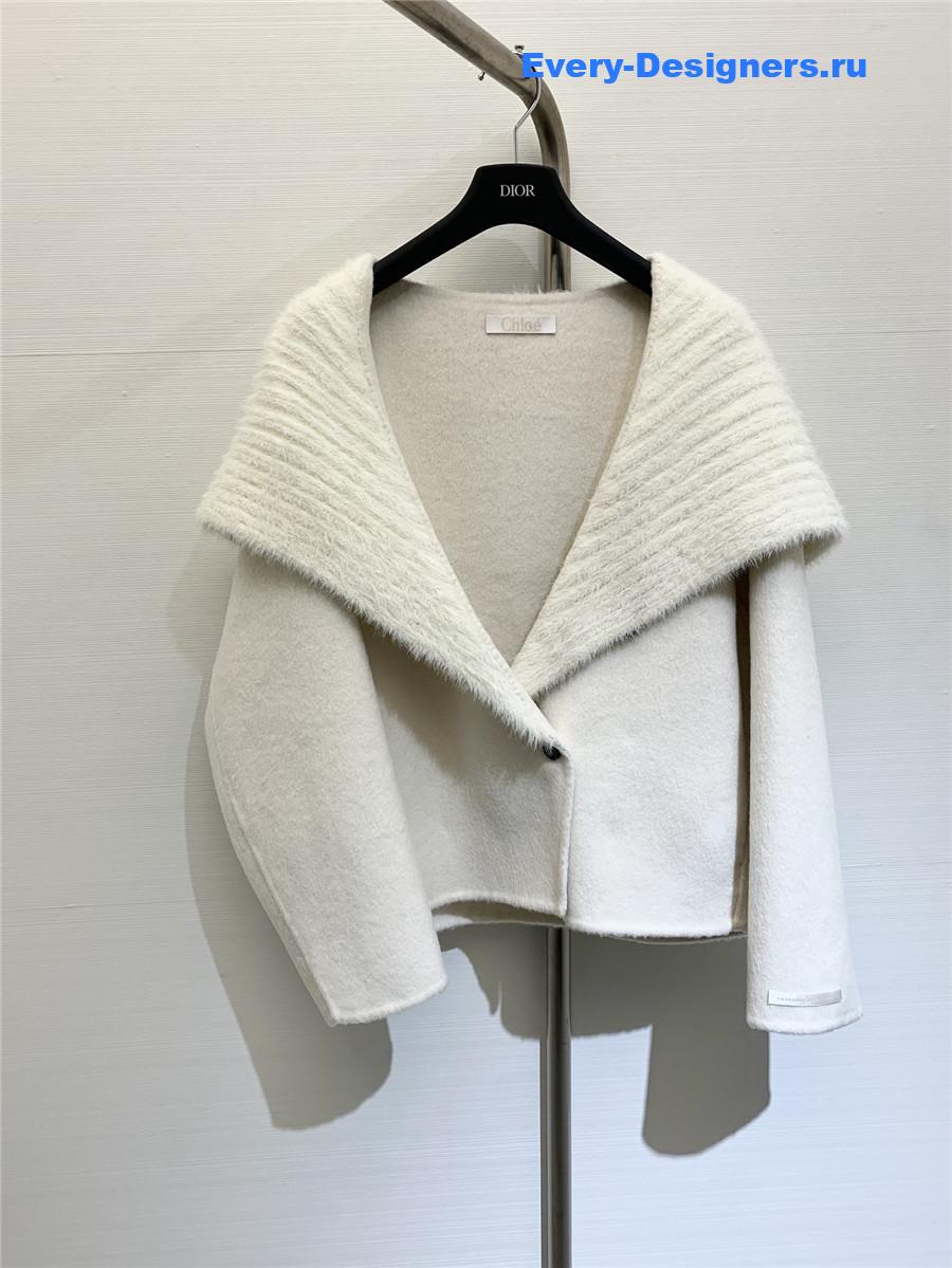 Chloé Navy collar wool coat