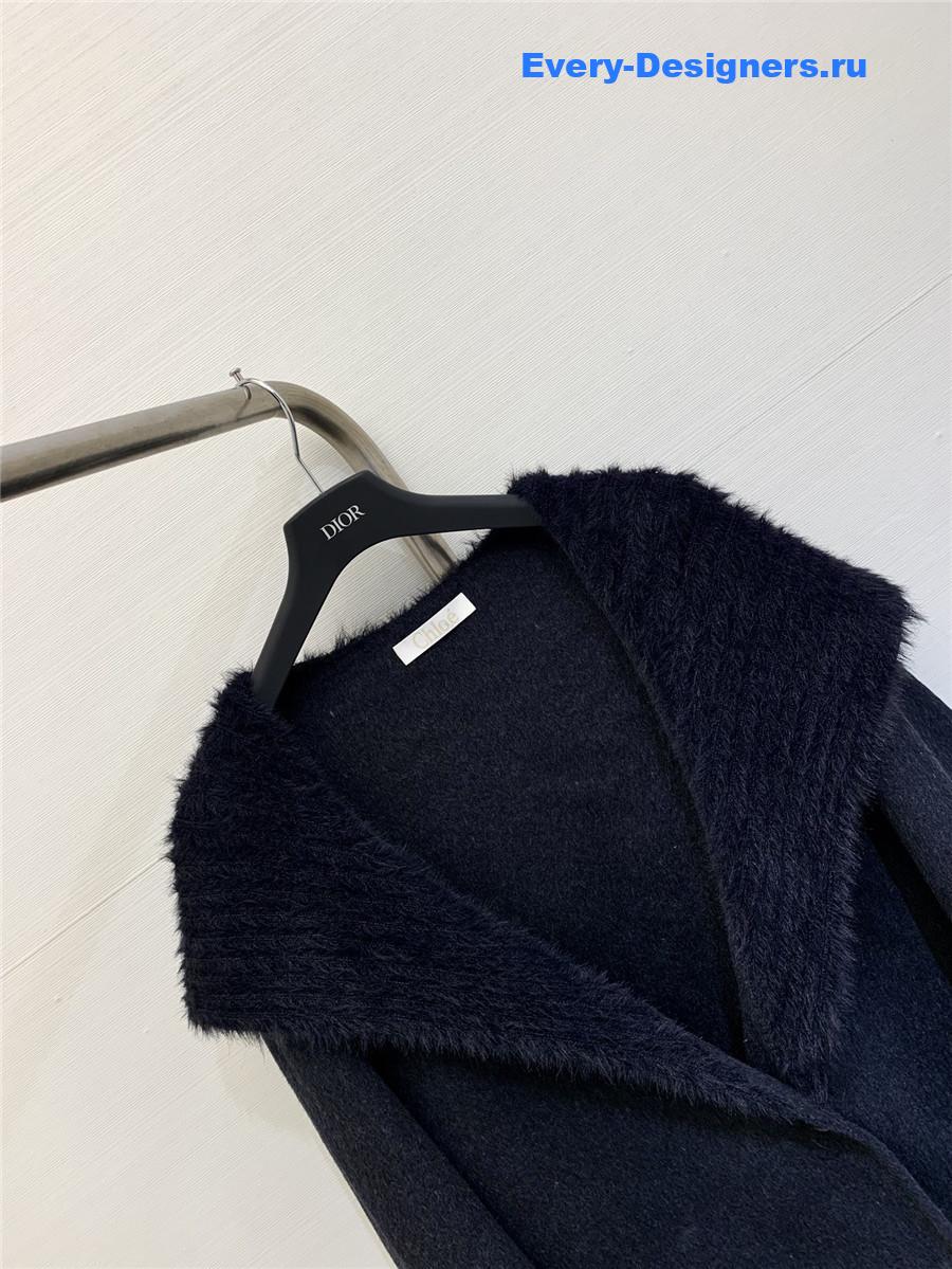 Chloé Navy collar wool coat