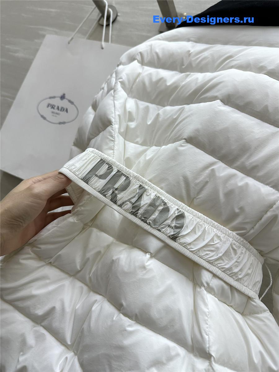 Pra*a waist lapel down jacket