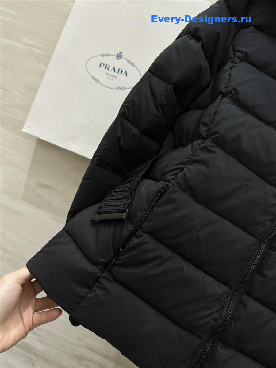 Pra*a waist lapel down jacket