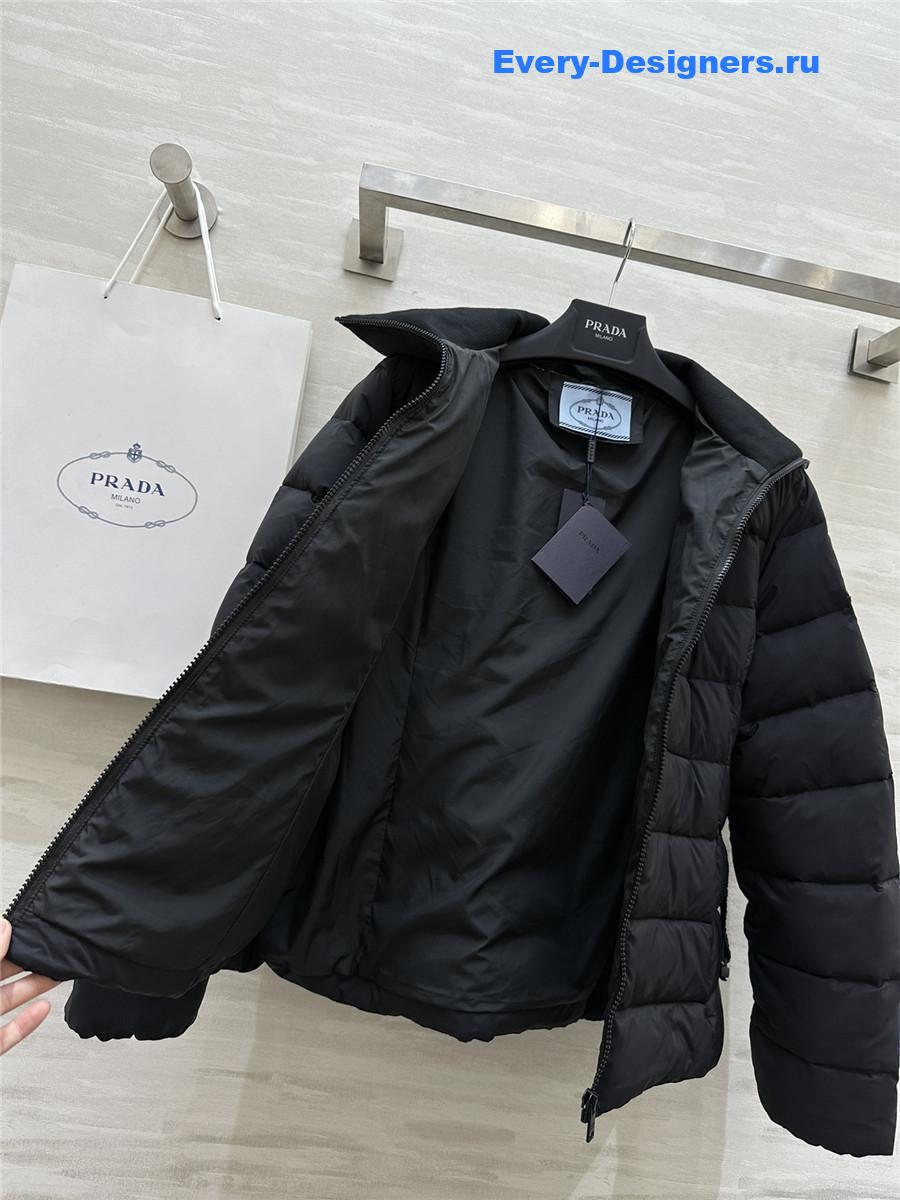Pra*a waist lapel down jacket