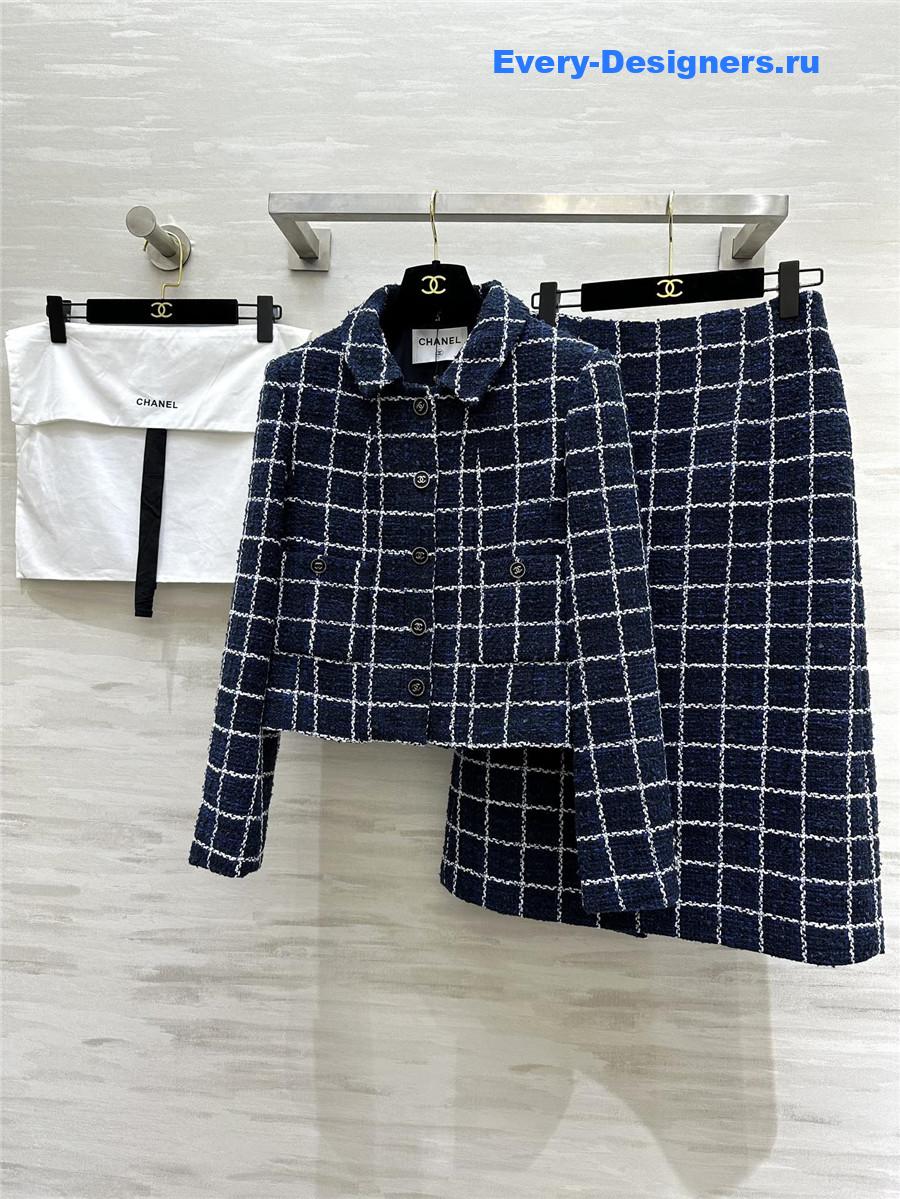Ch**el wool soft tweed suit