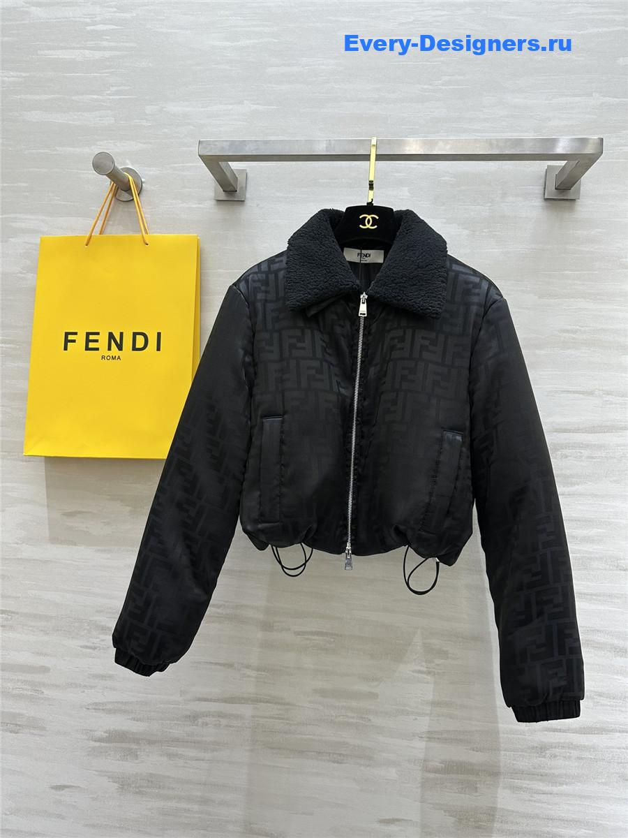 F**di quilted jacquard jacket