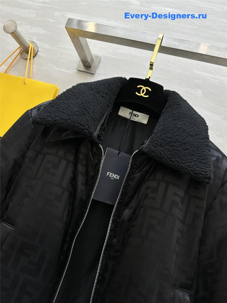 F**di quilted jacquard jacket