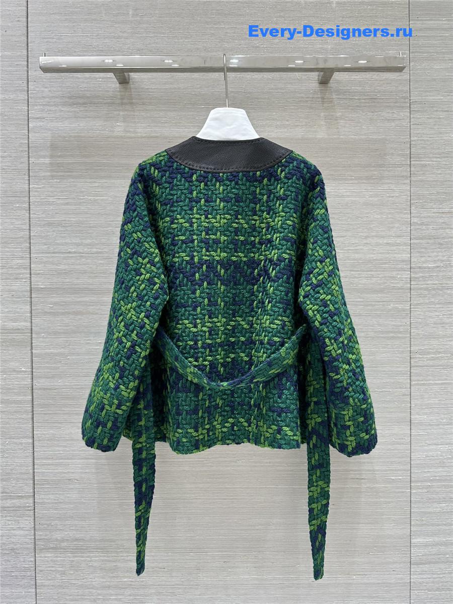 Ch**el denim jacket with lace-up