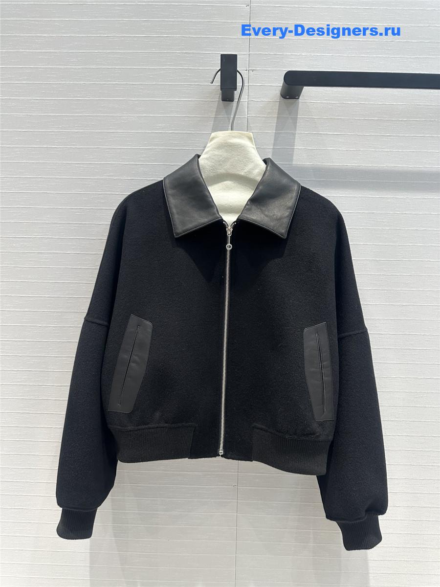 H**me5 cashmere and leather jacket