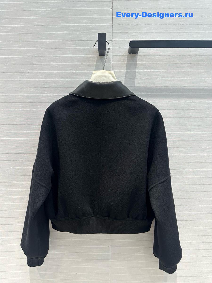 H**me5 cashmere and leather jacket