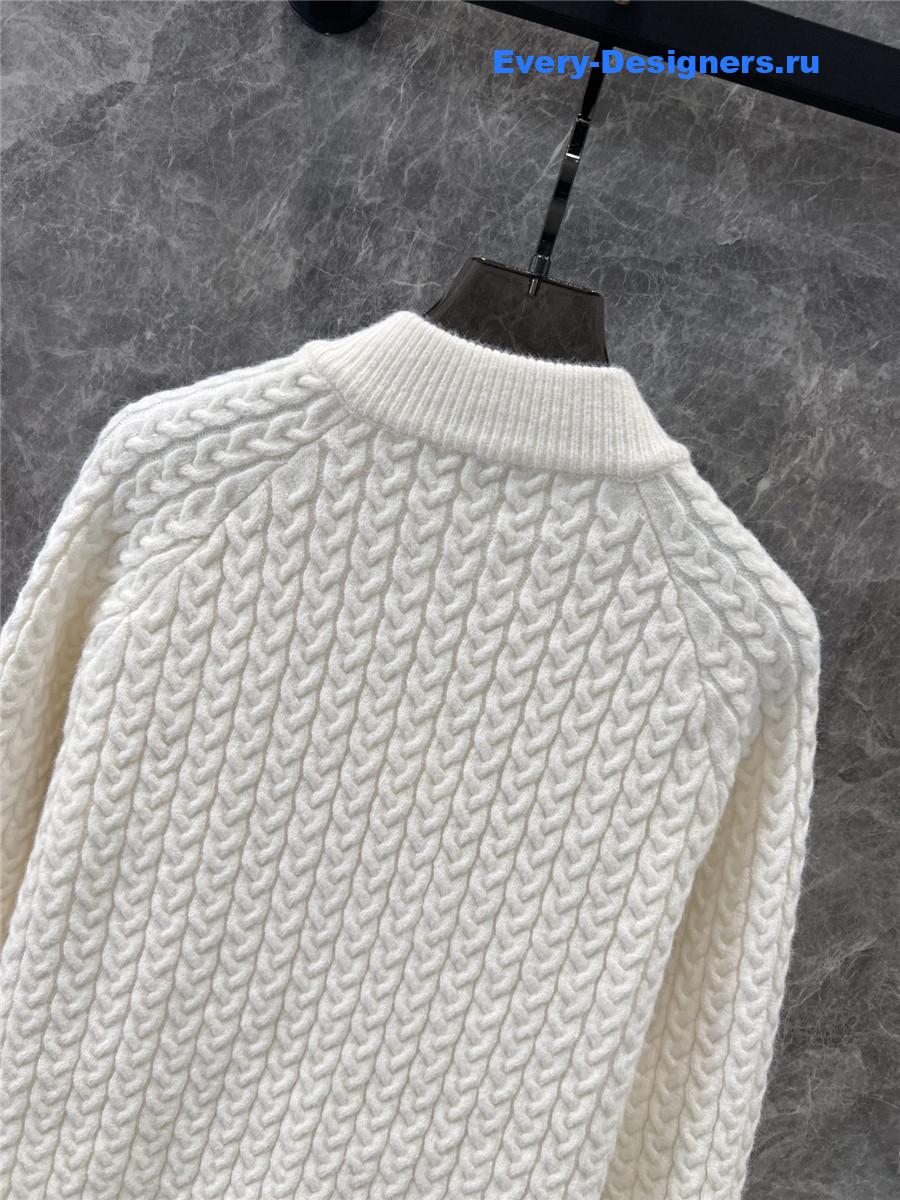 L0ew* jacquard cardigan coat