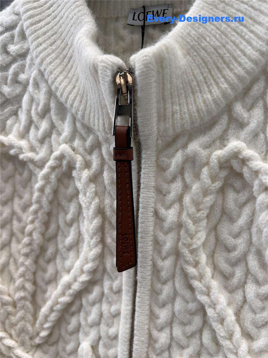 L0ew* jacquard cardigan coat