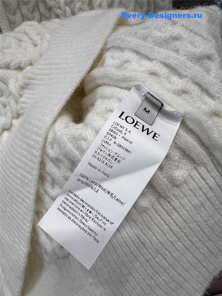 L0ew* jacquard cardigan coat
