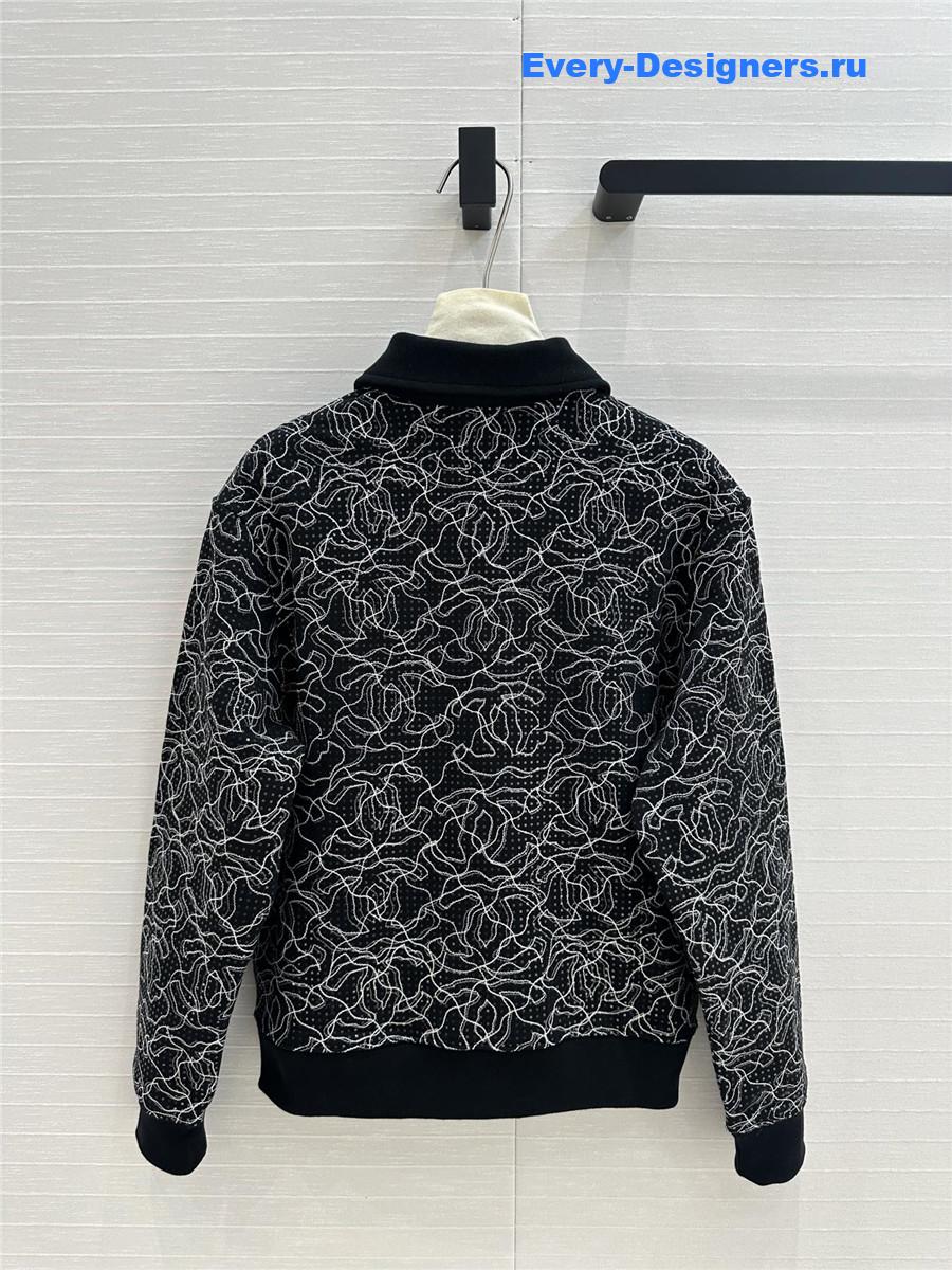 Ch**el polo glittered cotton sweatshirt
