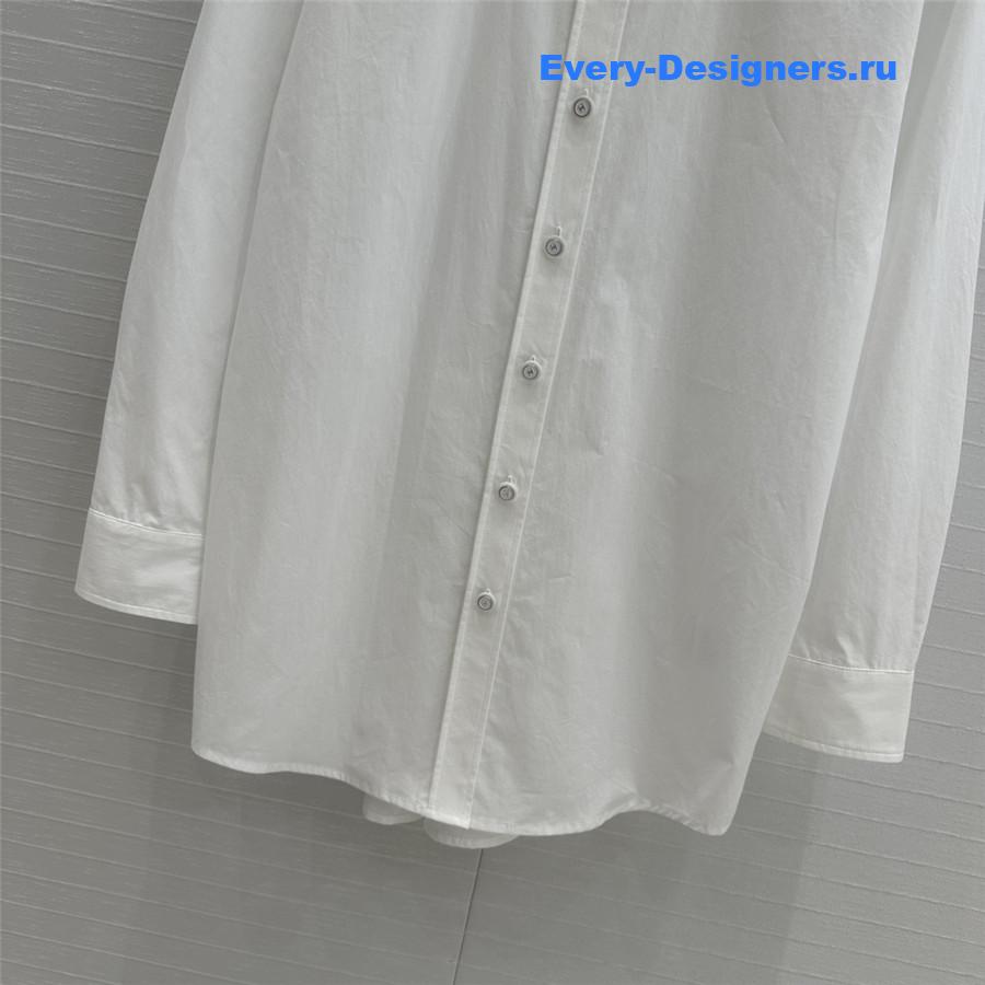 Ch**el sequin embroidered collar shirt