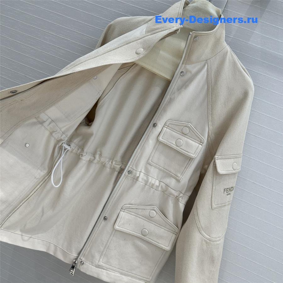 F**di cotton denim parka