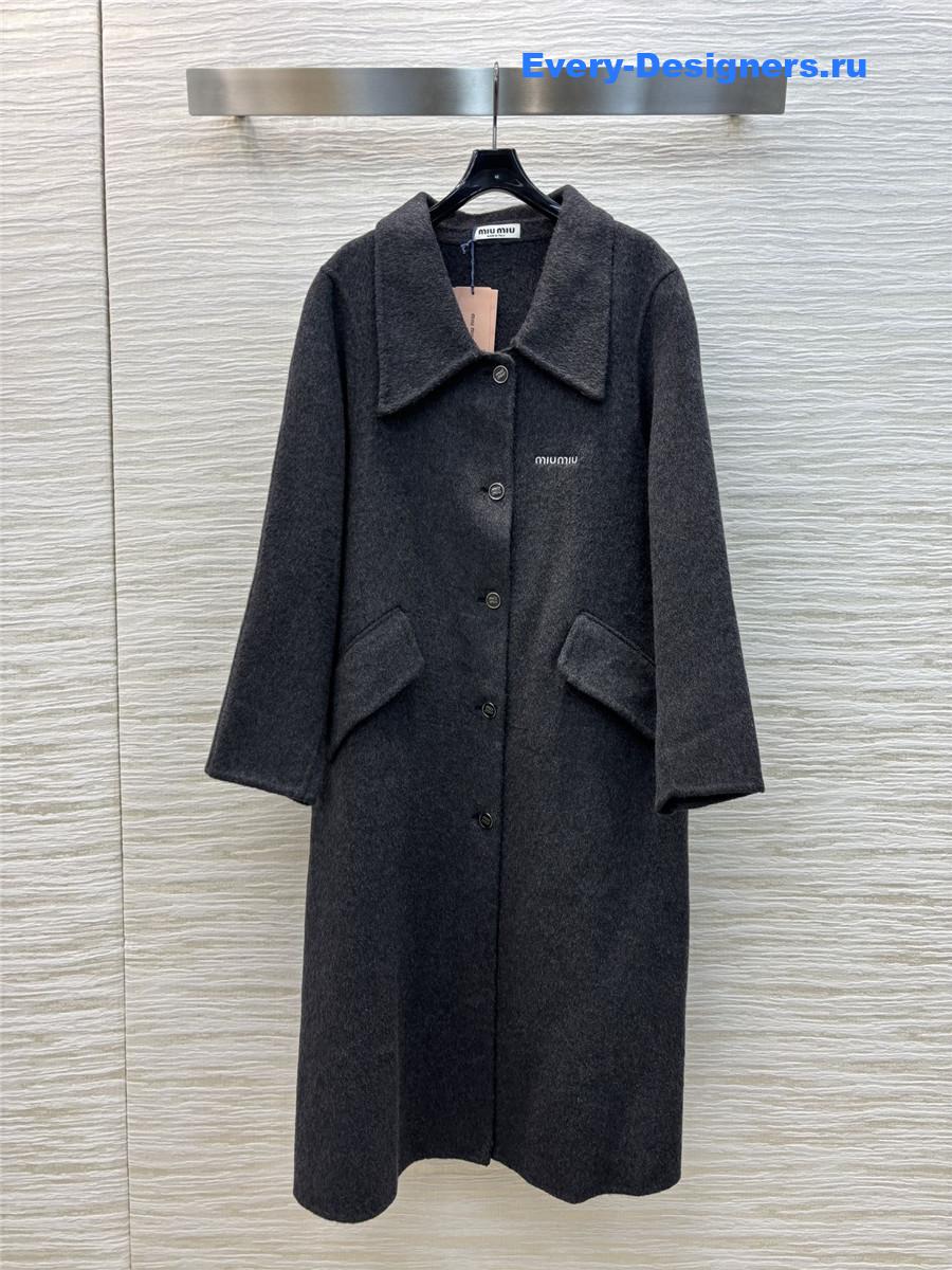 M1um1u grey wool coat