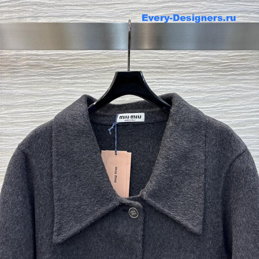 M1um1u grey wool coat