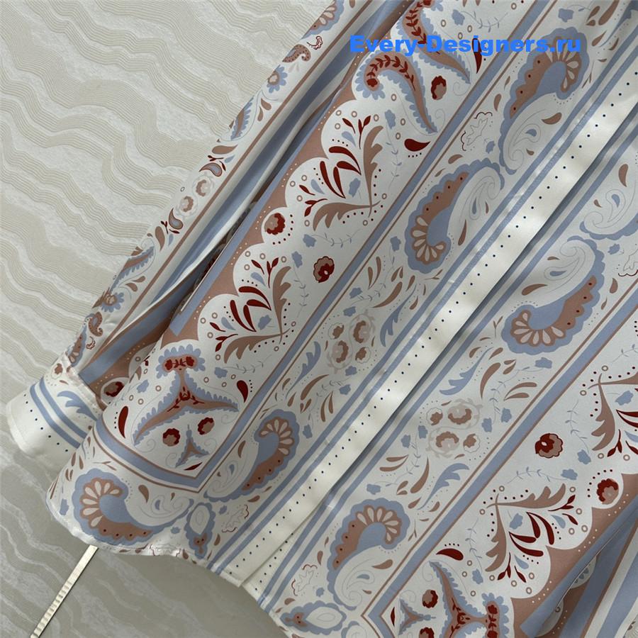 H**me5 scarf print silk shirt