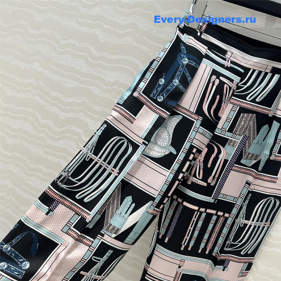 H**me5 silk straight-leg wide-leg trousers