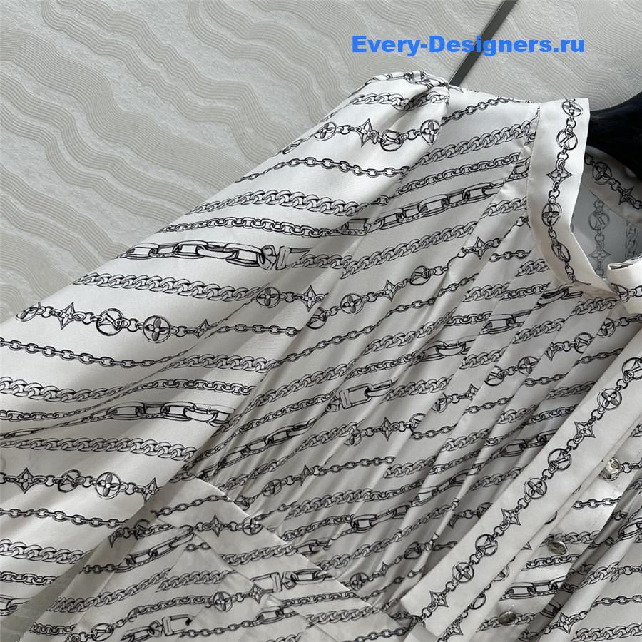 l0vis Vvtt0n long-sleeved chain print dress