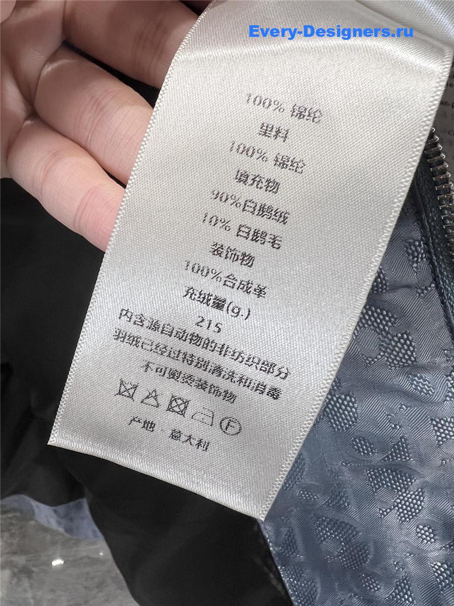 D10r monogram stand collar down jacket