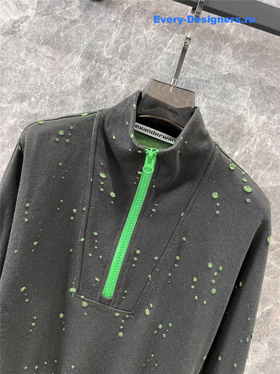A1exa*der wang cropped half-zip sweatshirt