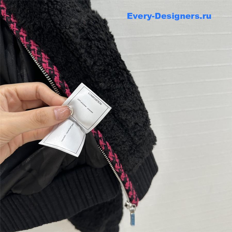 Ch**el grain fleece lapel jacket