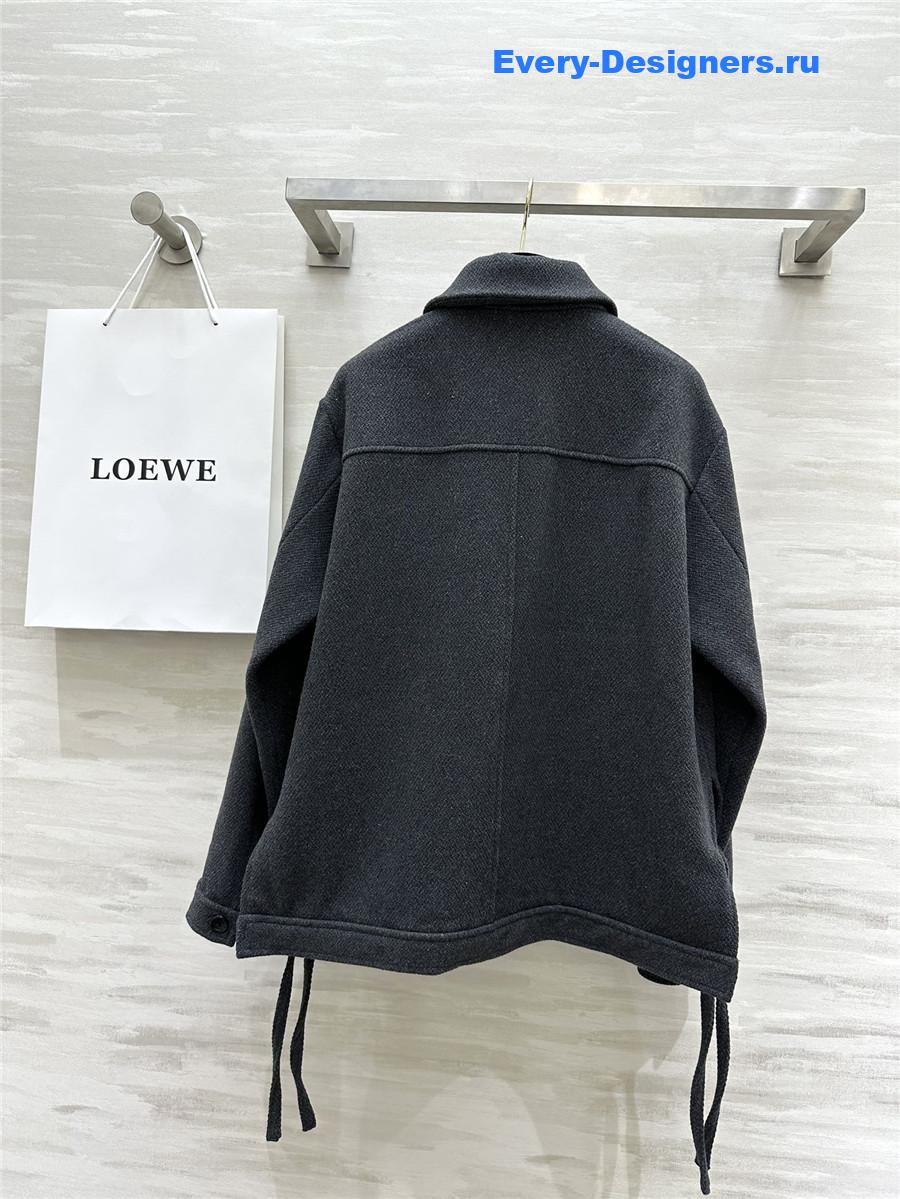 L0ew* wool lapel coat