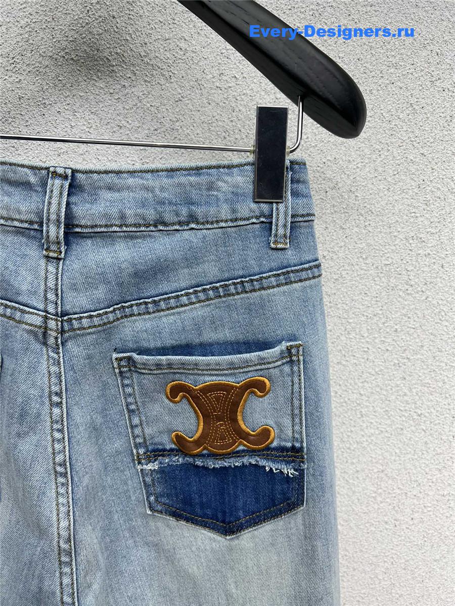 Ce1i*e denim straight-leg pants